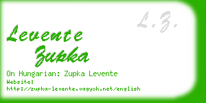 levente zupka business card